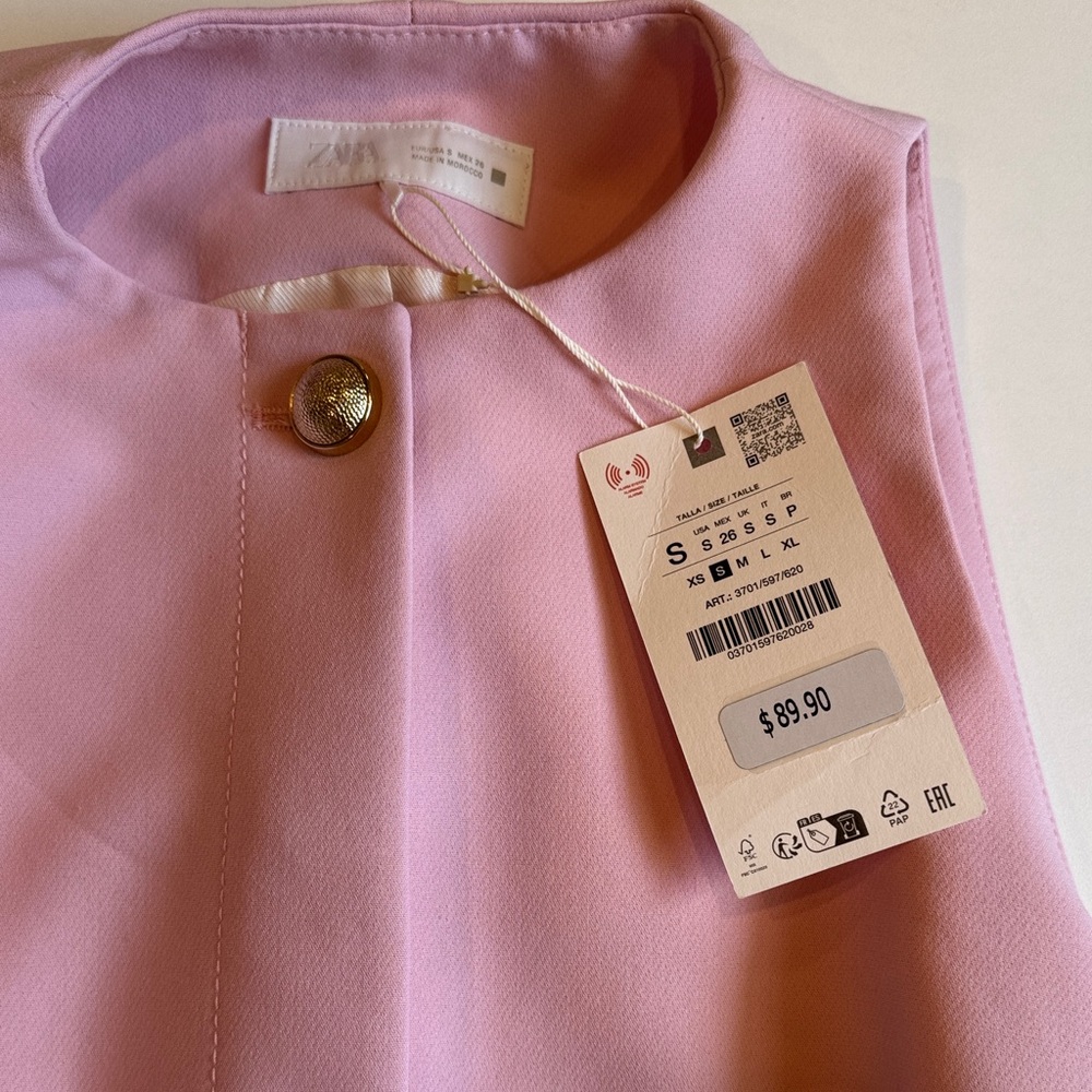 Zara Light Pink Wide Leg Jumpsuit - Picture 6 of 7